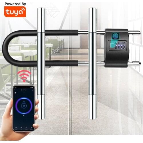 Tuya APP Fingerprint Lock for Glass Door Remote Control Door Lock for Office Electronic Key Lock Smart Lock