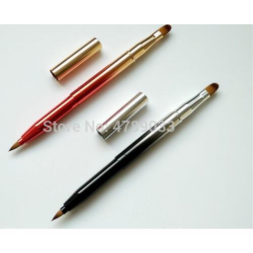 Double-headed Makeup Brush Retractable Lip Brush Foundation Brush Make Up Adjustable Tool Retractable lipstick brush 50pcs