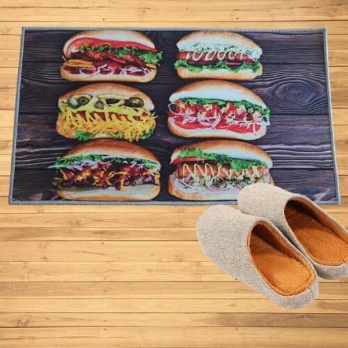 Hamburgers Snack Bar Restaurant Doormat Mats Hallway Doorway Bathroom Kitchen Rugs Custom Floor Mats Carpet Wedding Home Decor