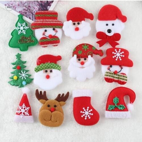 XICC DIY Cotton Felt Christmas Decoration New Year Gifts Santa Claus Christmas Tree Artificial Wall Hanging Ornaments for Home