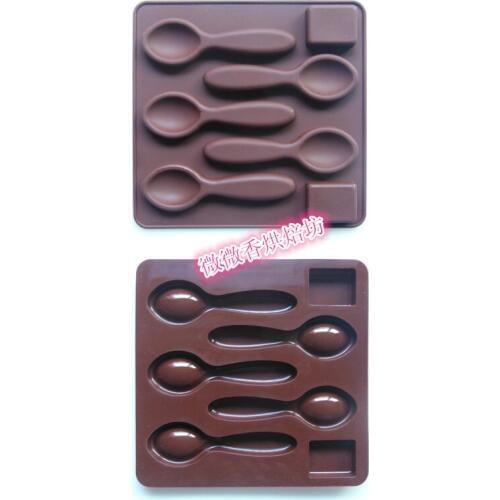 Fondant Silicon Mold Tools Large spoon silicone gel mould chocolate jelly mold pudding mold food mould