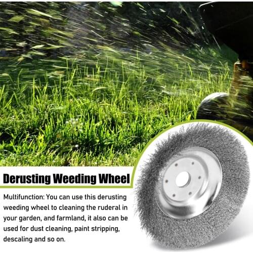 KKMOON Grass Trimmer Replacement Heads Steel Wire Trimmer Accessories Bowl Type Derusting Weeding Wheel for Rust Removal Weeding