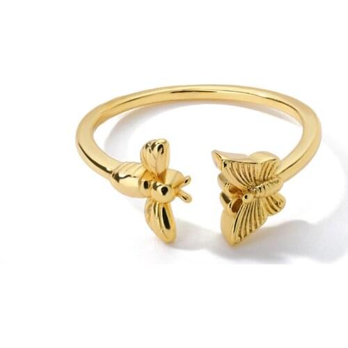 Etcvace Bee Rings Opening Butterfly Rings Cute Insect Vintage Jewelry For Women Girls Valentine Day Gifts Bff Bijoux Bague Femme