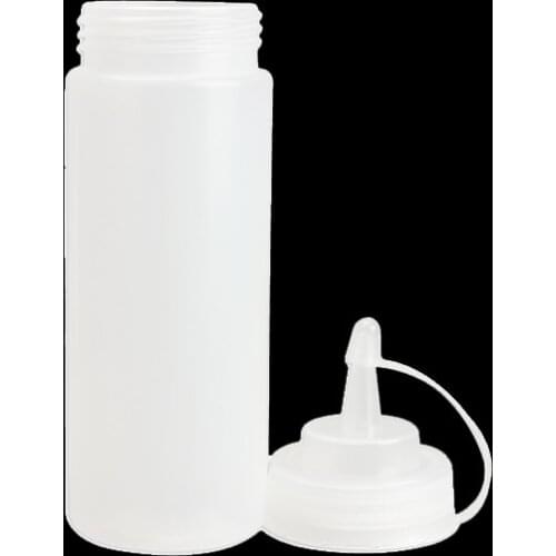 Kitchen Plastic Squeeze Bottle Dispenser Cruet for Sauce Vinegar Ketchup