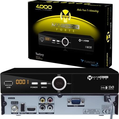 MAGBOX FORTE FULL HD USB PVR CASED SATELLITE RECEIVER TKGSLİ (HDMI-RCA)