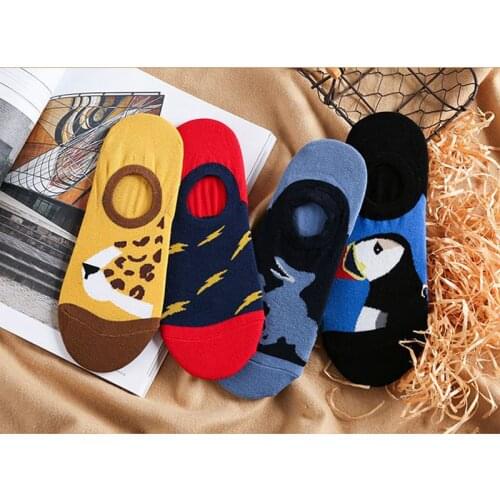 Cute Harajuku Socks Women Cartoon art illustration Summer Korean Funny Low Cut Ankle Sock Happy SoxBoat socks Comfortable Cotton