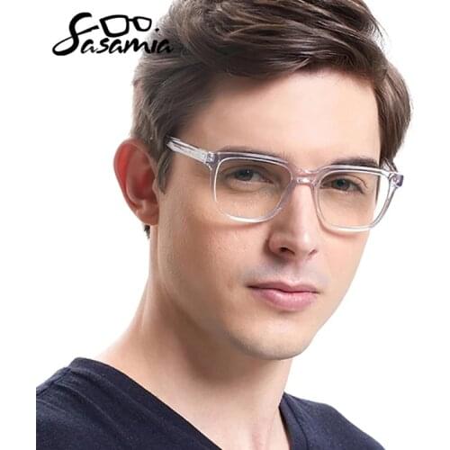SASAMIA Transparent Glasses Frame For Men Myopia Eyeglasses Frames Acetate Eyewear Clear Man Glasses Frame Optical Frames
