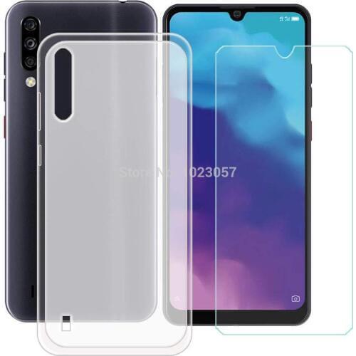 For ZTE Blade A5 2020 Soft Cover + Screen Protector Tempered Glass Protective Film For ZTE Blade A5 2020