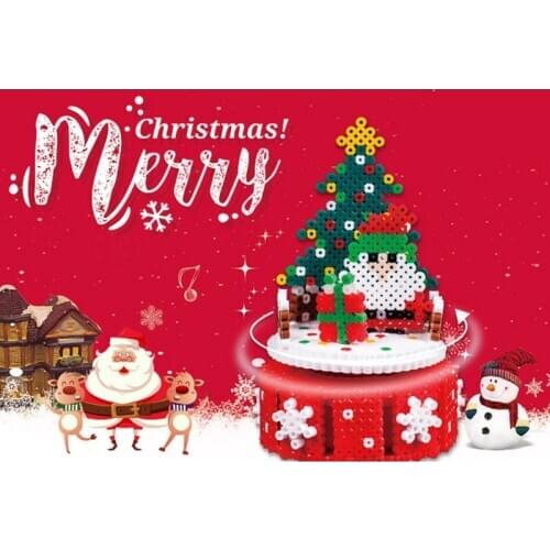 New Christmas Tree Music Box DIY Jigsaw Puzzle Children Educational Toy for Kids Xmas Birthday Gift