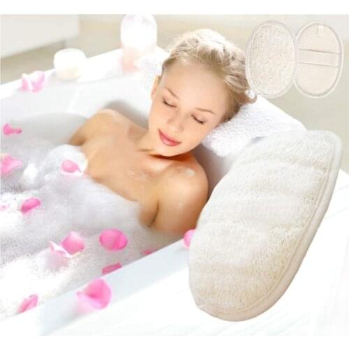 2019 New Natural Bath Body Shower Sponge Scrubber Natural Loofah Luffa Loofa Bathing Massage Body Sponge Scrubber Bath Brushes@3