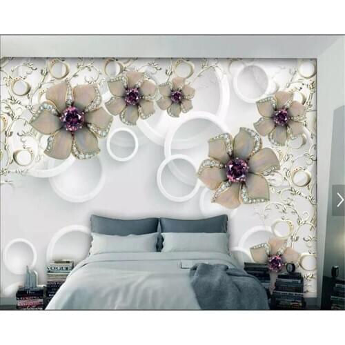 Beibehang 3 d wallpaper for walls Beautiful HD 3D Wallpaper Living Room Jewelry Background Floral Wallpaper papel de parede 3d