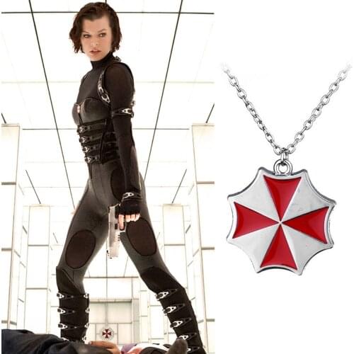 Alice Umbrella Corporation Red Enamel Pendant Logo Fashion Game Jewelry Men Women Wholesale