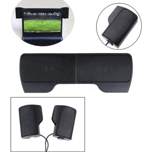 Laptop Portable Mini Clip-On USB Two Stereo Speakers Powered Stereo Multimedia Speaker Soundbar Portable For Laptop