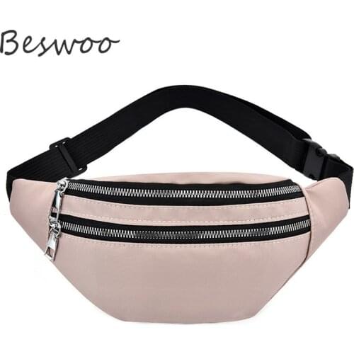 Womens Fanny Pack Fashion Oxford Waterproof Waist Bags Large Capacity Travel Crossbody Chest Bags for Man Unisex Hip Bag