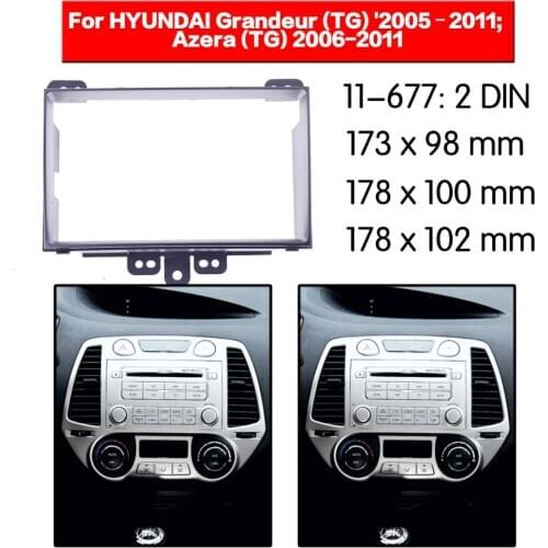Frame Panel Top Radio Fascia For HYUNDAI Grandeur (TG) 2005–2011 Stereo Fascia Dash CD Trim Installation Frame Kit