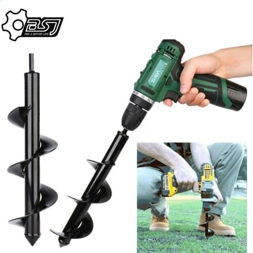 Garden Planter Spiral Drill Bit Flower Bulb Hex Shaft Auger Yard Gardening Bedding Planting Post Hole Digger Tools