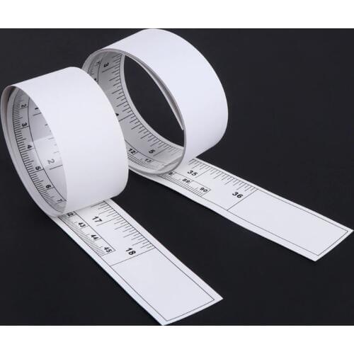 45cm 90cm Self Adhesive Metric Measure Tape Vinyl Silver Rulers For Sewing Machine Sticker