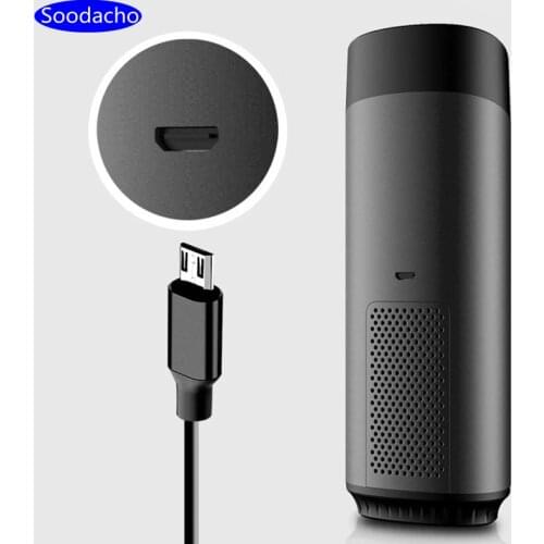 Soodacho Car Air Purifier Cleaner Negative Ion Hepa Filter Fresh Portable Mini USB Aluminium Alloy Design Air Purifier For Car