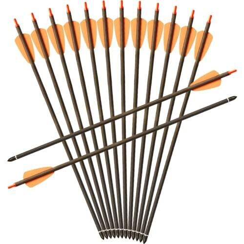 2020 New Hunting Archery SP350 Pure Carbon Crossbow Arrows 15inch For Crossbow Archery Shooting