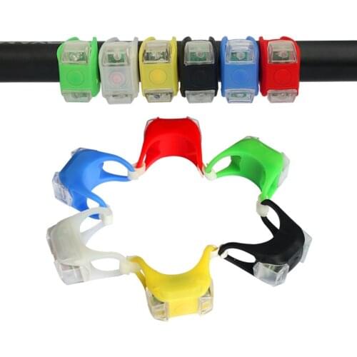 New Bicycle LED Bike Light Silicone Waterproof Double Frog Tail Light Outdoor Night Riding Safety Warning Light Bike Accessories