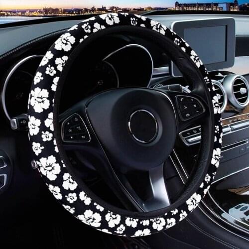 Car Interior Decoration ecoration Knitted Cute Daisy Flower Steering Wheel Cover Auto Accessories Wheel Cover Without Inner Ring