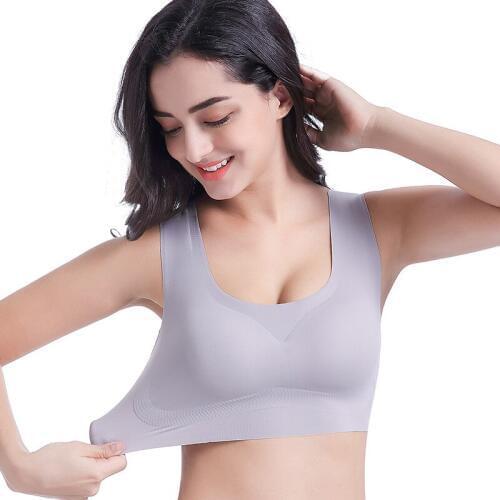 Sexy Women Seamless Bra Tank Top Removable Pad Crop Top Sleeveless Fitness Vest Bra Push Up Brassiere Intimates Sleeping Bra 95B