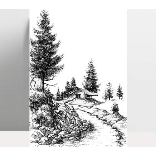 ZhuoAng Christmas Tree Clear Stamp for Scrapbooking Rubber Stamp Seal Paper Craft Clear Stamps Card Making