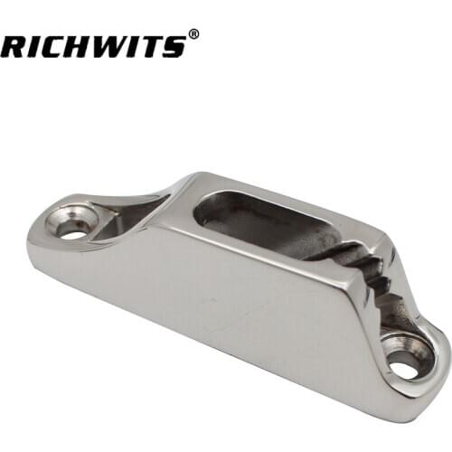 1PC Marine Boat Clam Cleat 316 Stainless Steel 18x81mm Mirror Polish Sailing Boat Cam Cleat Yachting Accessories