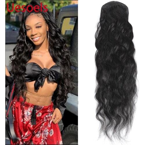 100% Remy 8"-26" Body Wave Peruvian Natural Black Clip In Drawstring Ponytail Human Hair Extension For White Women In Arietis