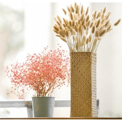 100pcs natural dried Lagurus ovatus flowers bouquets&Uraria picta&rabbit tail grass flower bouquets&dog tail flowers bunches