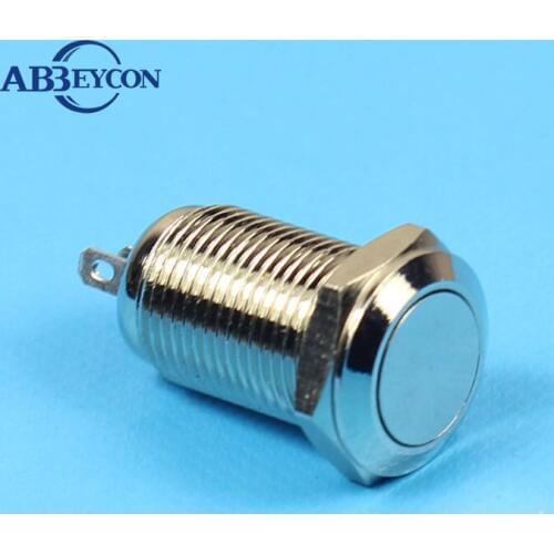 1005 10mm Momentary Function Push Button 1NO1NC Waterproof Flat Head Push Button Switch