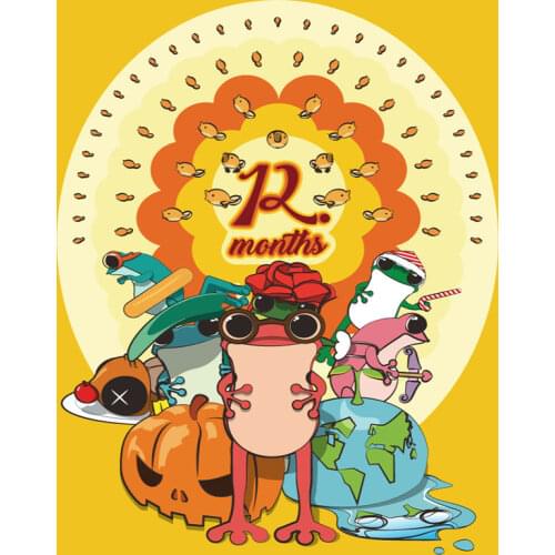 TwelveDot Frogs-Festival Blind Box Toys Korea Figures Action Surprise Box Toy for Girls Sorpresa Model Gift Kawaii Accessories