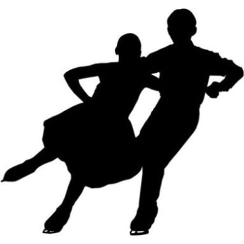 13.7*12.9CM Fashion Ice Dancing Car Stickers Interesting Motorcycle Vinyl Decals Black/Silver C7-0664