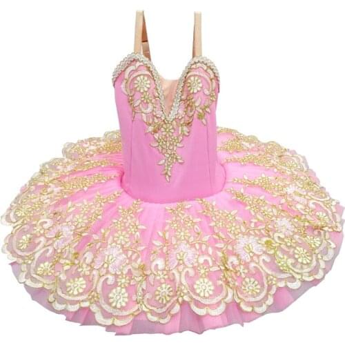 2020 Pink Tutu Ballet Feather Swan Lake Dress Women Child Girls Professional Ballet Tutu Ballerina Dress Kids Girls Dance Wear