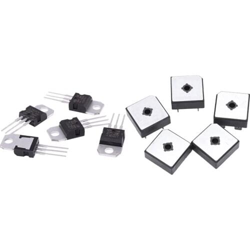 5 Pcs L7812CV 1.5A 12V Positive Voltage Regulators & 5 Pcs BR5010 Metal Case Bridge Rectifier