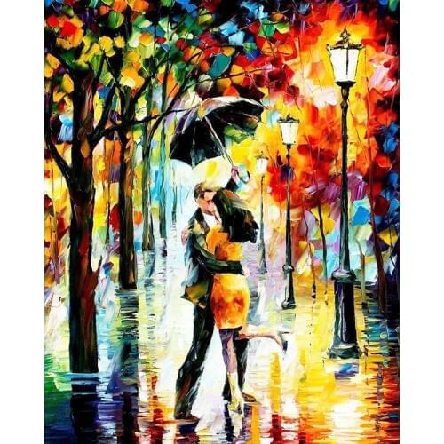 A3230 landscape oil painting cross stitch Oil painting girl 11/ 14ct /16/28/27CT cloth cotton thread embroidery DIY handmade