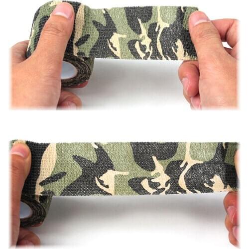 Army Hunting Adhesive Camouflage Tape Military Outdoor Shooting Tape Waterproof Camping Stealth Tape For Joint Knee First Aid