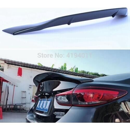 Car Styling High Quality FRP Carbon Fiber Unpainted Color R Style Rear Spoiler Trunk Lip Wing For Mazda 6 Atenza 2014-2016