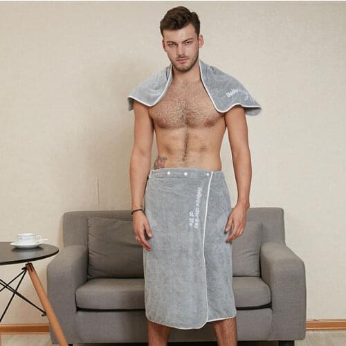 Bath towel towel men can wear, can be wrapped in adult soft absorbent extra-large adult microfiber personalized wrap towel
