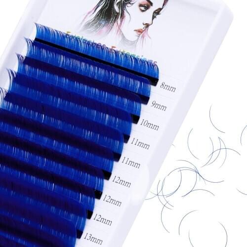 Colored Normal Eyelash Extension For Professionals Faux Mink Lashes 16 Rows Individual Soft Fake Eyelashes for Makeup Supplies