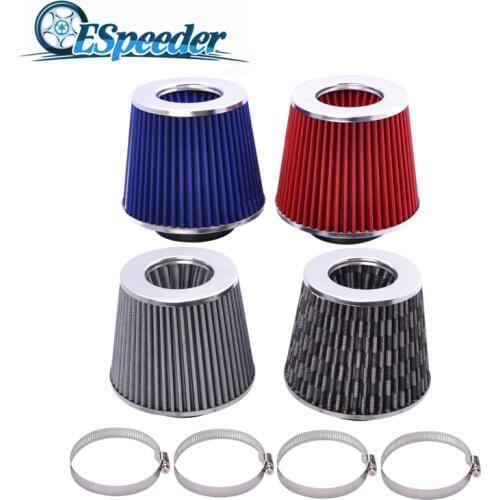 ESPEEDER Universal Car Air Filter 3inch Cold Air Intake Supercharger for 76mm Oil Hose Kit
