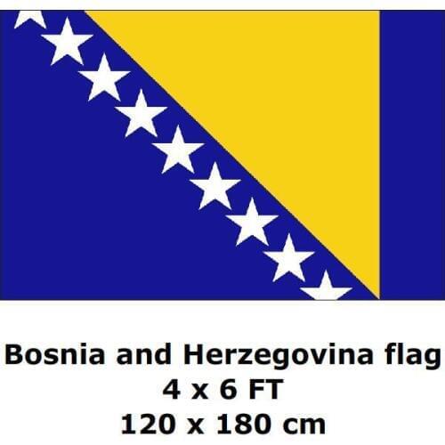 Bosnian Flag Bosnia and Herzegovina Flags 10X6FT 6X4FT 5X3FT 3X2FT 60X40CM 45X30CM 30X20CM 21X14CM All size banner