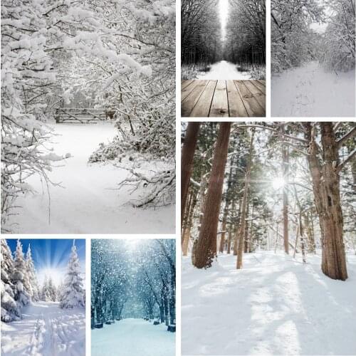 Yeele Winter Forest Tree Photocall Natural Snow Scenic Photography Backdrop Photographic Decoration Backgrounds For Photo Studio