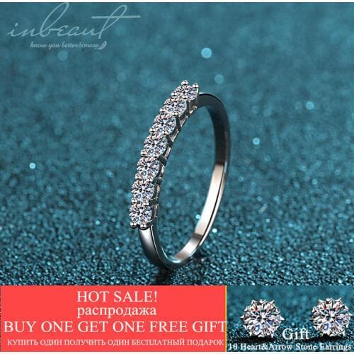 Inbeaut Round Tiny D Color Moissanite Ring Excellent Cut Diamond Test Past 0.28 ct VVS1 Moissanite Casual Rings Elegant Jewelry