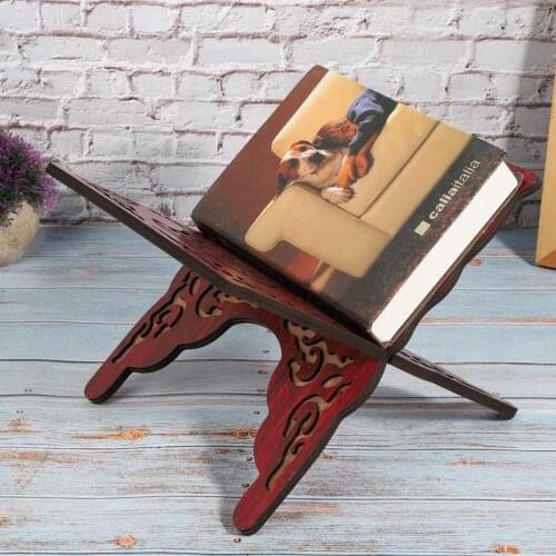 2Pcs High‑Quality Wooden Islamic Book Shelf for Home Cookbook Painting Books Practical Home Decoration