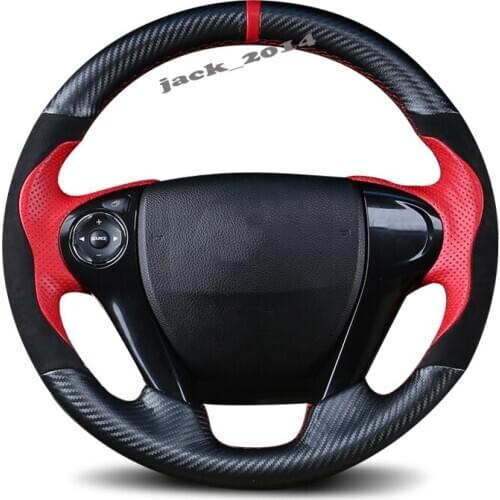 Fit for Honda Accord 2014-2017 Leather Tuning Sport Grip Steering Wheel Cover