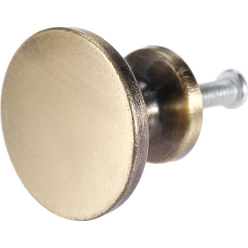 Round Knob Mini Button Handle Single Hole Metal Pull w/screw 27*20mm Antique Bronze Door Drawer Cupboard Furniture Kitchen Retro