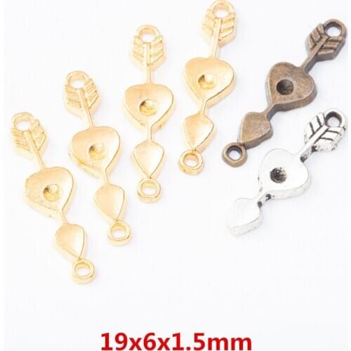 175 pieces of retro metal zinc alloy Love arrow pendant for DIY handmade jewelry necklace making 7959