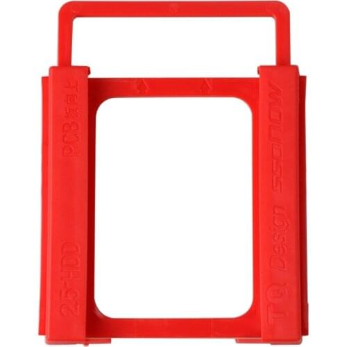Hot Favorable 1 Pack 2.5" to 3.5" SSD HDD Hard Disk Drive Bays Holder Plastic Mounting Bracket Adapter for PC (Bracket)