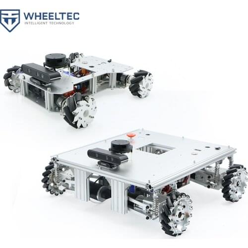 Mecanum wheel smart car ROS robot top with independent suspension SLAM lidar jetson nano visual navigation